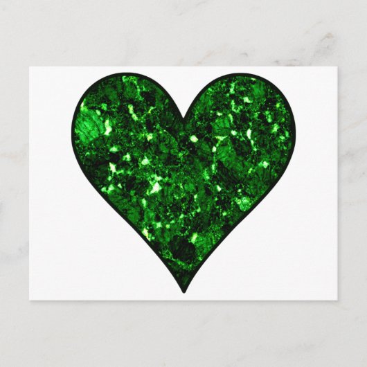 Emerald Gem Heart Postkarte (Vorderseite)