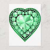 Emerald Gem Heart Postkarte (Vorderseite)