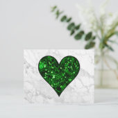 Emerald Gem Heart Postkarte (Stehend Vorderseite)
