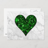 Emerald Gem Heart Postkarte (Vorne/Hinten)