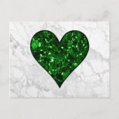 Emerald Gem Heart Postkarte (Vorderseite)
