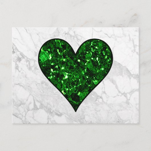 Emerald Gem Heart Postkarte (Vorderseite)