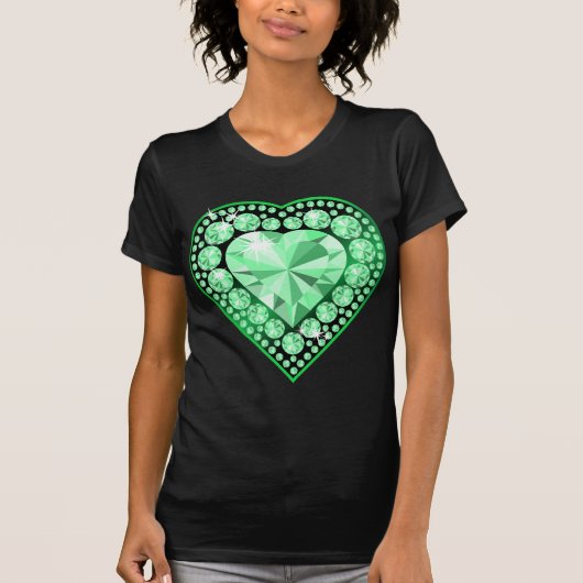 Emerald Gem Heart T-Shirt (Vorderseite)