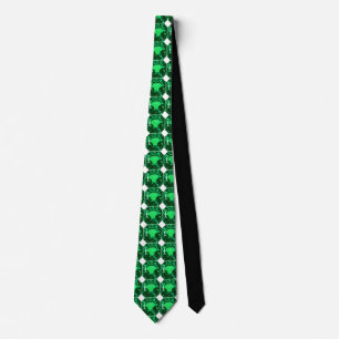 Emerald Gemstone, Birthstone Mai, Light Green Krawatte