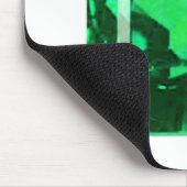 Emerald Gemstone, Birthstone Mai, Light Green Mousepad (Ecke)