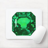Emerald Gemstone, Birthstone Mai, Light Green Mousepad (Mit Mouse)