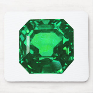 Emerald Gemstone, Birthstone Mai, Light Green Mousepad