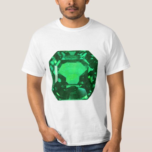Emerald Gemstone, Birthstone Mai, Light Green T-Shirt (Vorderseite)