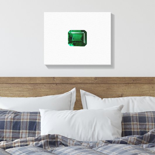 Emerald Gemstone Green Leinwanddruck (Insitu (Schlafzimmer))