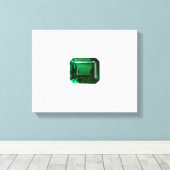Emerald Gemstone Green Leinwanddruck (Insitu (Holzboden))
