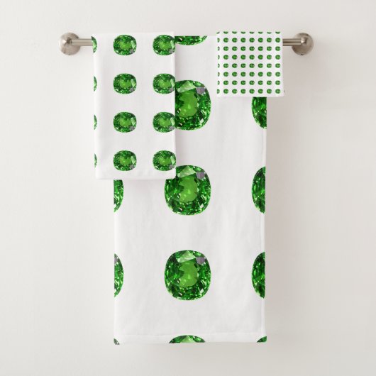 Emerald Gemstone, grün Badhandtuch Set (Insitu)