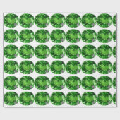 Emerald Gemstone, grün Geschenkpapier (Flach)