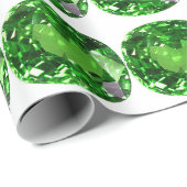 Emerald Gemstone, grün Geschenkpapier (Rolleneckpunkt)
