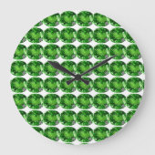Emerald Gemstone, grün Große Wanduhr (Vorderseite)