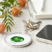 Emerald Gemstone, grün Schlüsselanhänger (Seite)