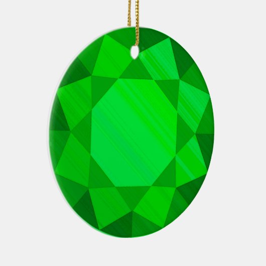 Emerald Gemstone / Jewel Graphic Image Keramik Ornament (Rechts)