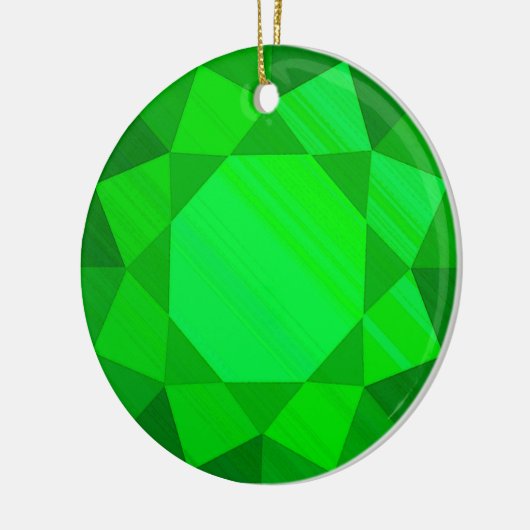 Emerald Gemstone / Jewel Graphic Image Keramik Ornament (Links)