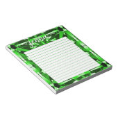 Emerald Gemstone Lined Personalisiert Notizblock (angewinkelt)