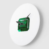 Emerald Gemstone, May Birthstone, grüne große Cloc Wanduhr (Winkel)