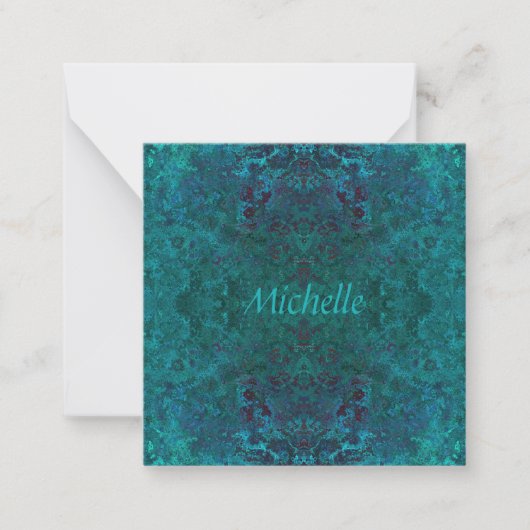 Emerald Gemstone Personalisiert Mitteilungskarte (Vorderseite)