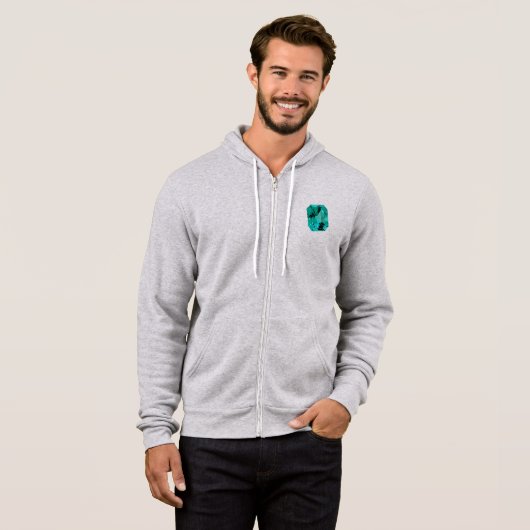 Emerald Gemstone printed on Hoodie (Vorne ganz)