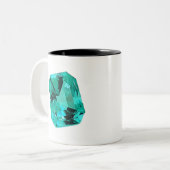 Emerald Gemstone printed on Zweifarbige Tasse (Vorderseite Links)