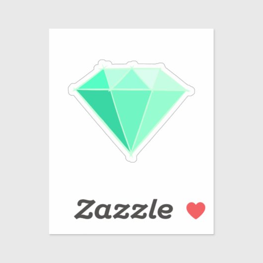 Emerald Gemstone. Schmuck. 55 Hochzeitstag Aufkleber (Blatt)