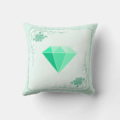 Emerald Gemstone. Schmuck. 55 Hochzeitstag Kissen (Rückseite)