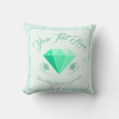 Emerald Gemstone. Schmuck. 55 Hochzeitstag Kissen (Vorderseite)