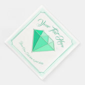 Emerald Gemstone. Schmuck. 55 Hochzeitstag Serviette (Ecke)