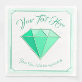 Emerald Gemstone. Schmuck. 55 Hochzeitstag Serviette (Vorderseite)