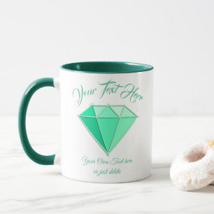 Emerald Gemstone. Schmuck. 55 Hochzeitstag Tasse