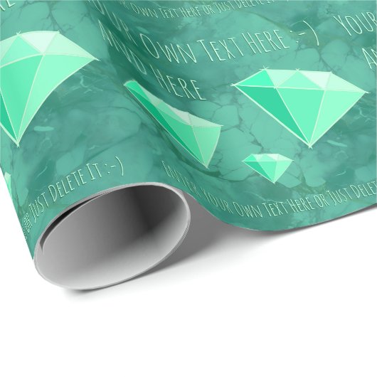 Emerald Gemstones. Schmuckgeschenk Geschenkpapier (Rolleneckpunkt)