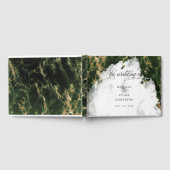 Emerald Geode Watercolor BarefootBride™ Gästebuch (Voll)