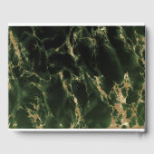 Emerald Geode Watercolor BarefootBride™ Gästebuch (Rückseite)