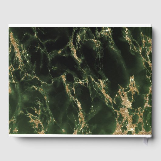 Emerald Geode Watercolor BarefootBride™ Gästebuch (Rückseite)