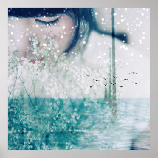 Emerald Girl Green Poster Paper 24" x 24" (Vorne)