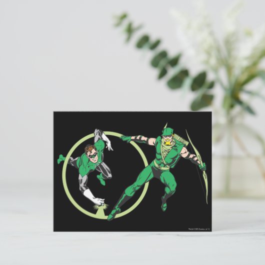 Emerald Gladiator & Emerald Archer Postkarte (Stehend Vorderseite)