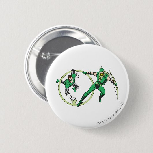 Emerald Gladiator und Emerald Archer Button (Vorne & Hinten)