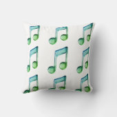 Emerald Glass Rhythms: Translucent Musical Pattern Kissen (Rückseite)