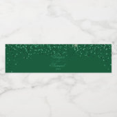Emerald Glitz Glitzer Wasserflaschenetikett (Einzelnes Label)