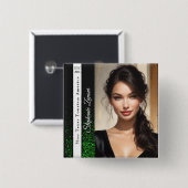 Emerald Glitz | Knopf Kronen und Ausschneiden Button (Vorne & Hinten)