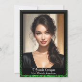 Emerald Glitz Pageant Autograph Cards Einladung (Vorderseite)