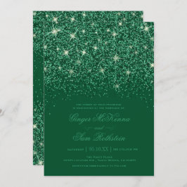 Emerald Glitzer Hochzeitseinladungen Einladung