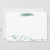 Emerald Glitzer ⎢ Personalisierte Note Card Mitteilungskarte (Vorderseite)