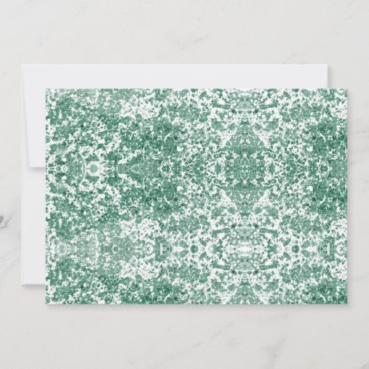 Emerald Glitzer ⎢ Personalisierte Note Card Mitteilungskarte (Rückseite)