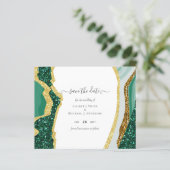 Emerald Gold Agate - Hochzeit SPAREN DATENSCHUTZ (Stehend Vorderseite)