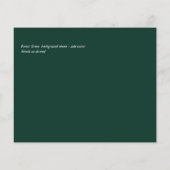 Emerald Gold Agate - Hochzeit SPAREN DATENSCHUTZ Flyer (Hinten)