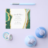 Emerald Gold Agate - Hochzeit SPAREN DATENSCHUTZ Flyer (Einzeln)