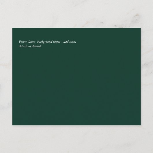 Emerald Gold Agate - Hochzeit SPAREN DATENSCHUTZ Postkarte (Rückseite)